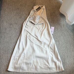 Halter cream dress